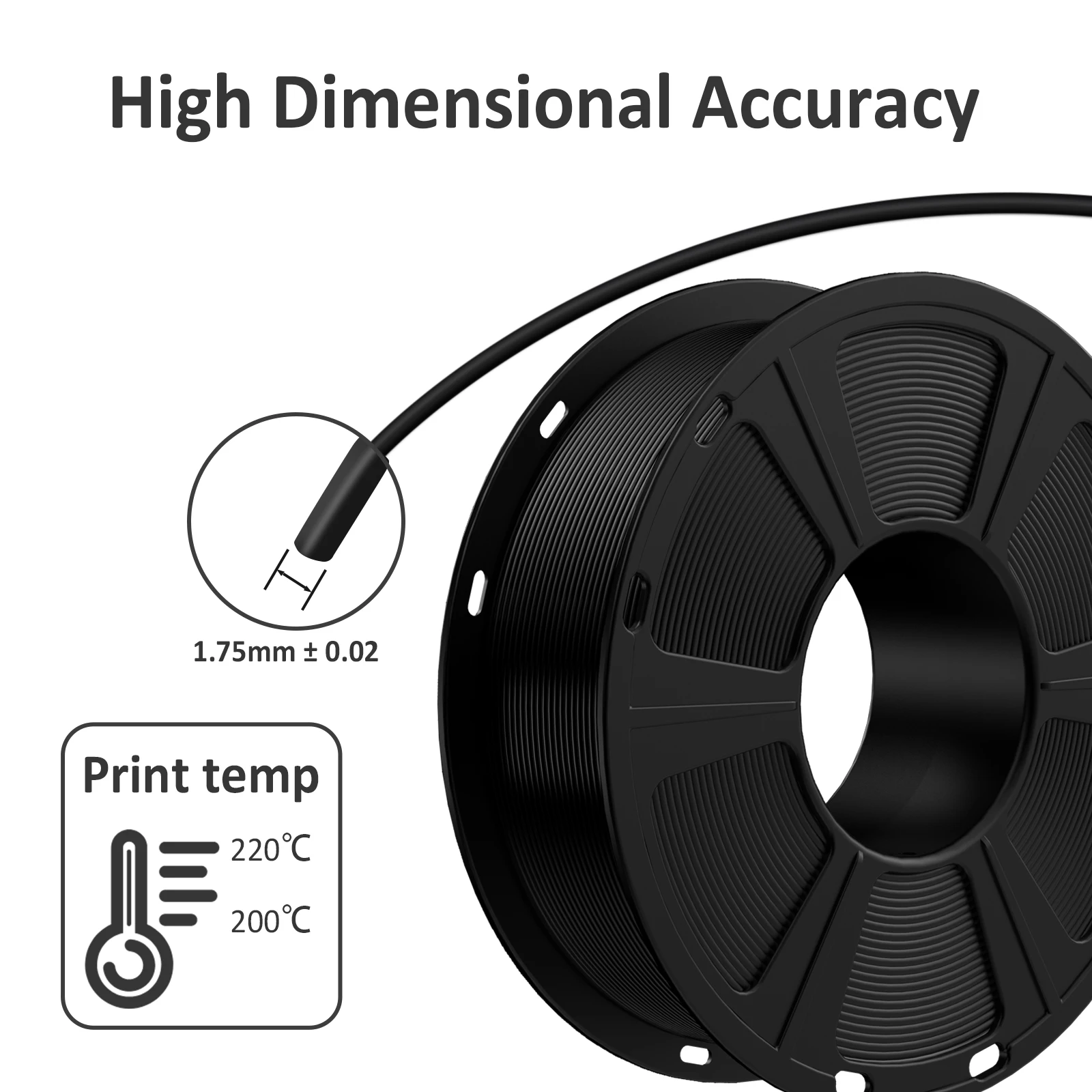 Filament Geeetech 2Kg Standard PLA 1.75mm, materiał plastikowy do drukarek 3D, precyzja 0.03mm, pasuje do większości drukarek FDM. — zdjęcie produktu 4