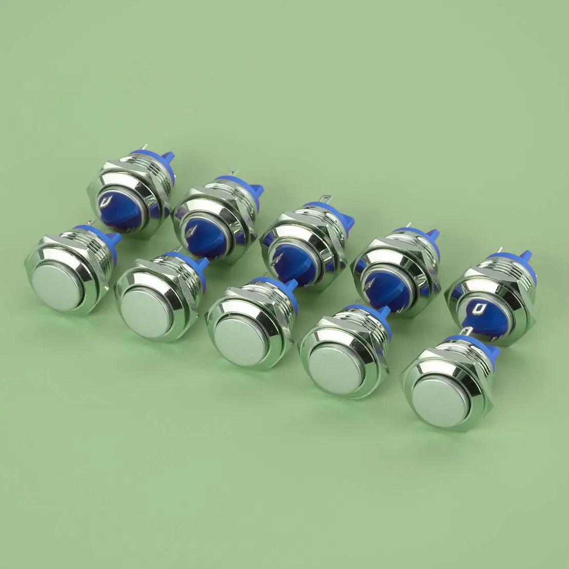

10 шт./компл., 12 мм, компактный дизайн, самовозвратный высокий круглый кнопочный переключатель