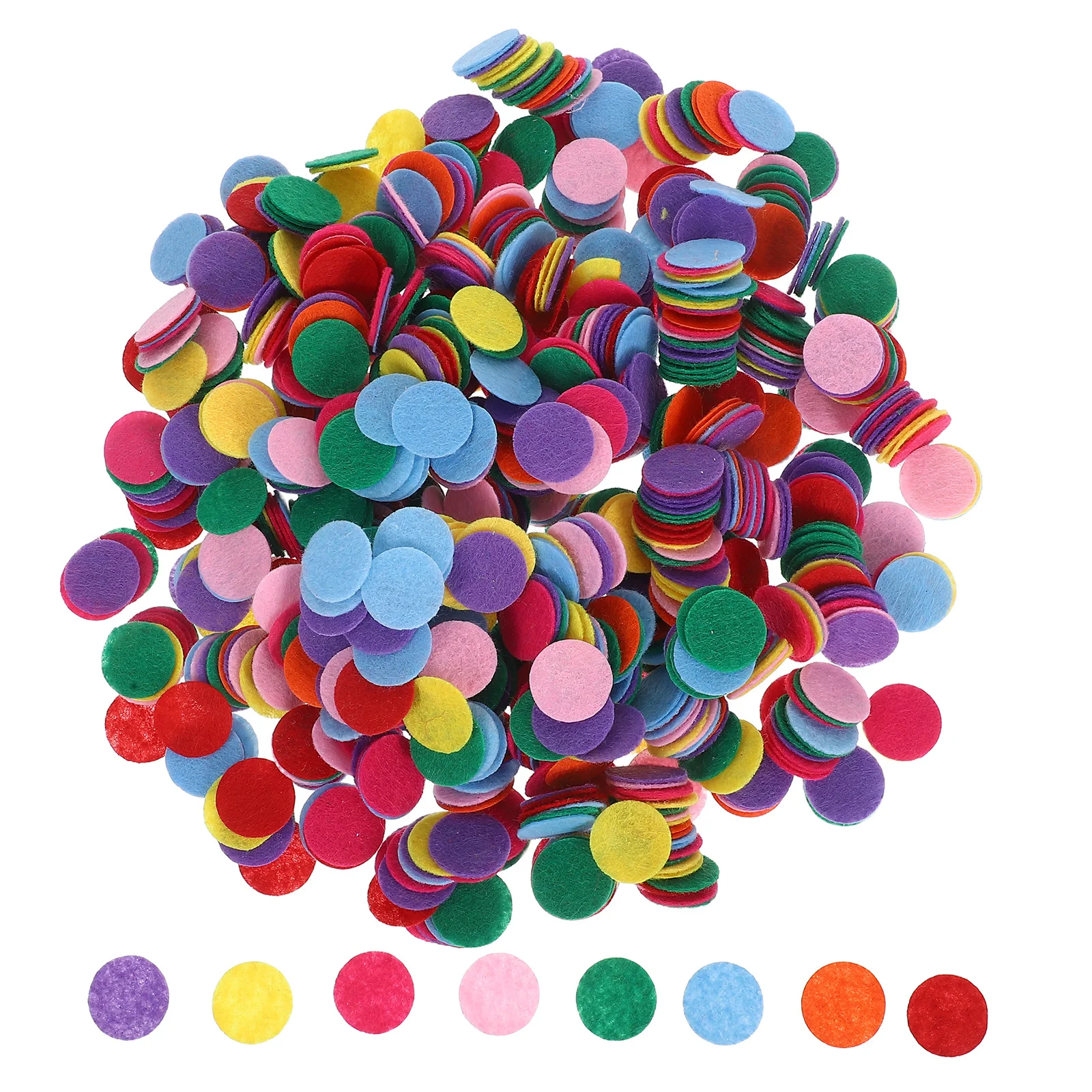 

1000pcs Circles For Crafts Round Felt Pads Diy Material Thick Colored Felt Sheets Bulk For Handmade Projects - Craft Fabric