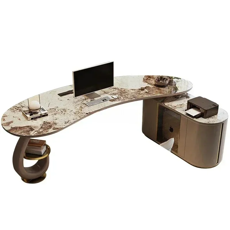 

Легкая роскошная высококачественная каменная тарелка, простой современный письменный стол Boss, дизайнерский письменный стол