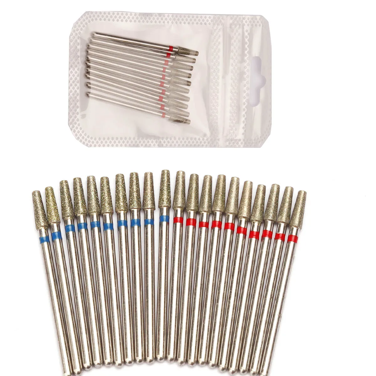 

10pcs/pack Diamond Nail Drill Bit Set Electric Milling Cutters For Manicure Rotary Burr Manicure Cuticle Clean Drill Accessories