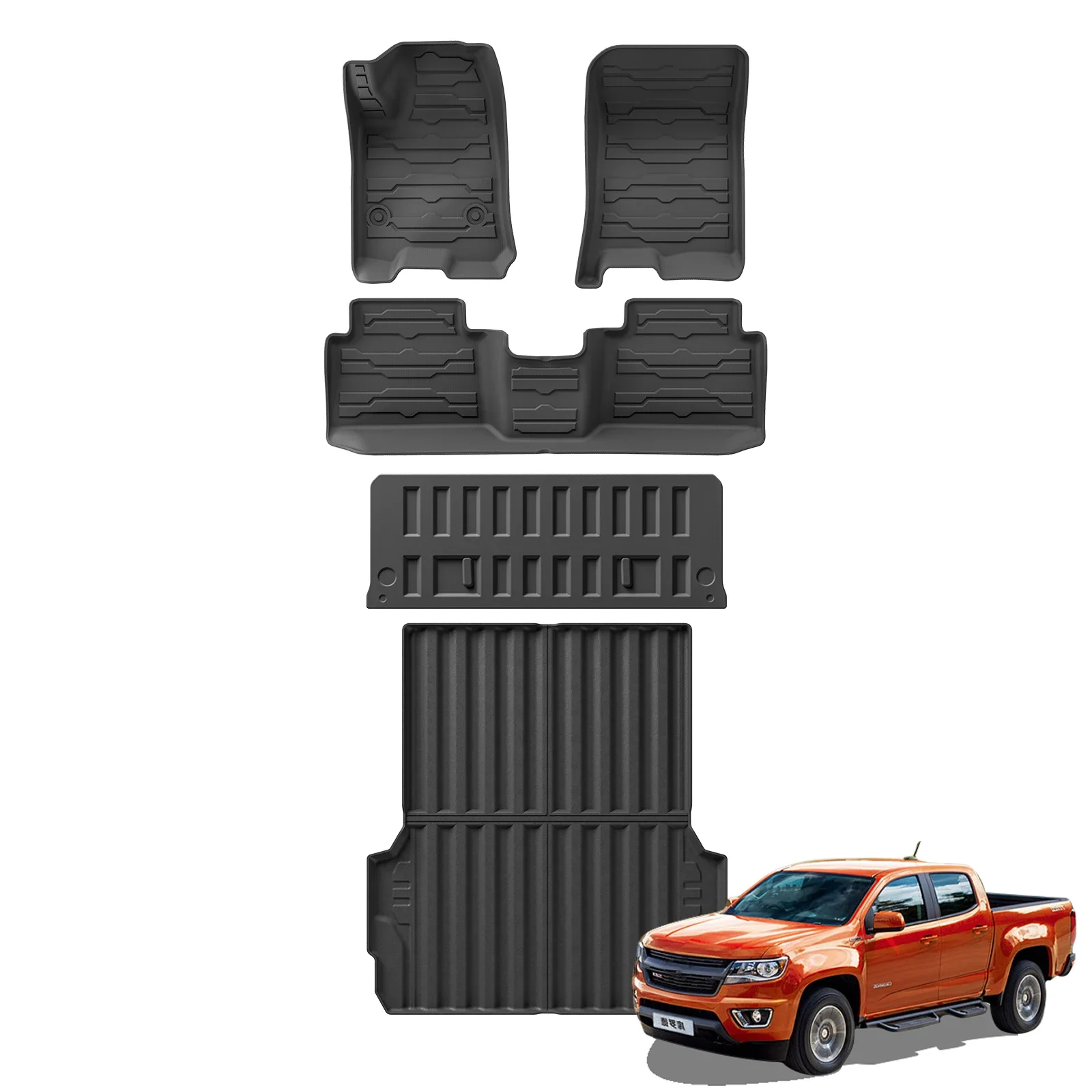 

for Chevrolet Chevy Colorado 2023-2025 Car Floor Mats 3D TPE Foot Pad Set All Weather Auto Accessories