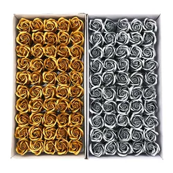 5X7cm Silver Gold Soap Roses 3layer fashion luxury floral gift bouquet for Mother's day Birthday Valentine wedding Xmas new year