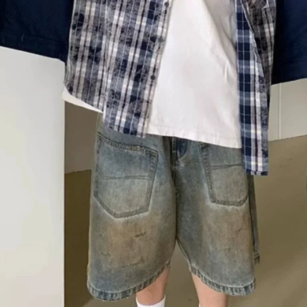 

2XL Distressed Washed Pants Adjustable Waist Shorts Brand New Summer Wear Lightweight Summer Pants For Beach Trip