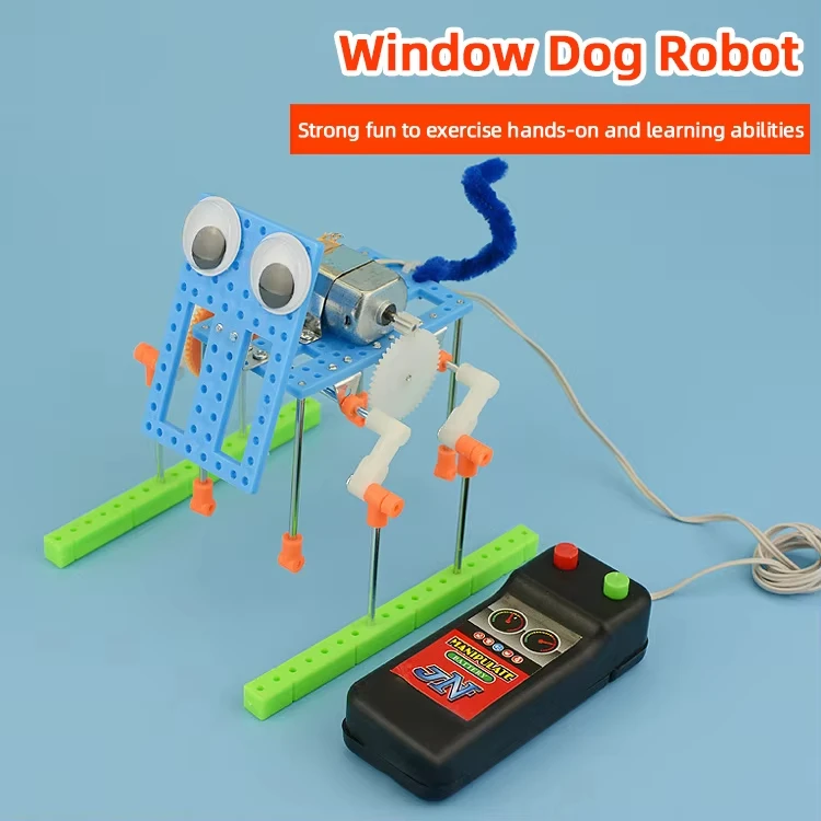 DIY zweibeiniger Roboter-Bausatz, Puzzle – handgefertigtes wissenschaftliches Technologie-Lernset, Puzzle, STEM-Spielzeug, Geschenk für Kinder