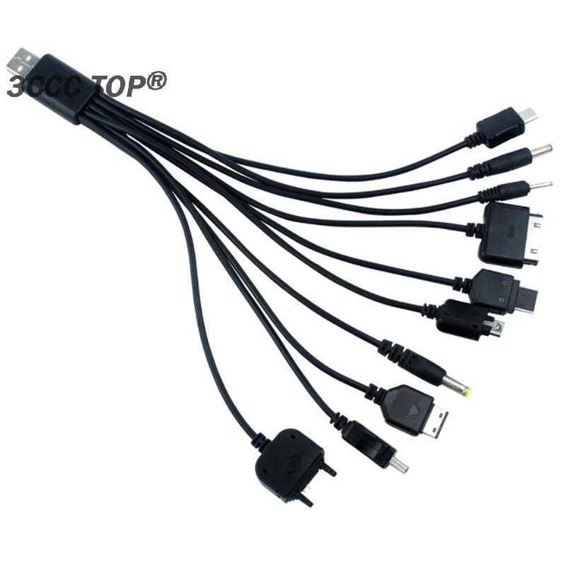 Multi-Pin-Kabel Ladegerät USB-Adapter Kabel Datenkabel 10 in 1 Multifunktions-USB-Daten übertragungs kabel Universal