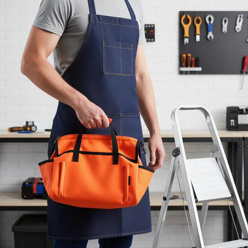 

Folding Ladder Tool Storage Bag 2 in 1 Multifunctional Organizer Waterproof Durable For Garage Workshop Tools