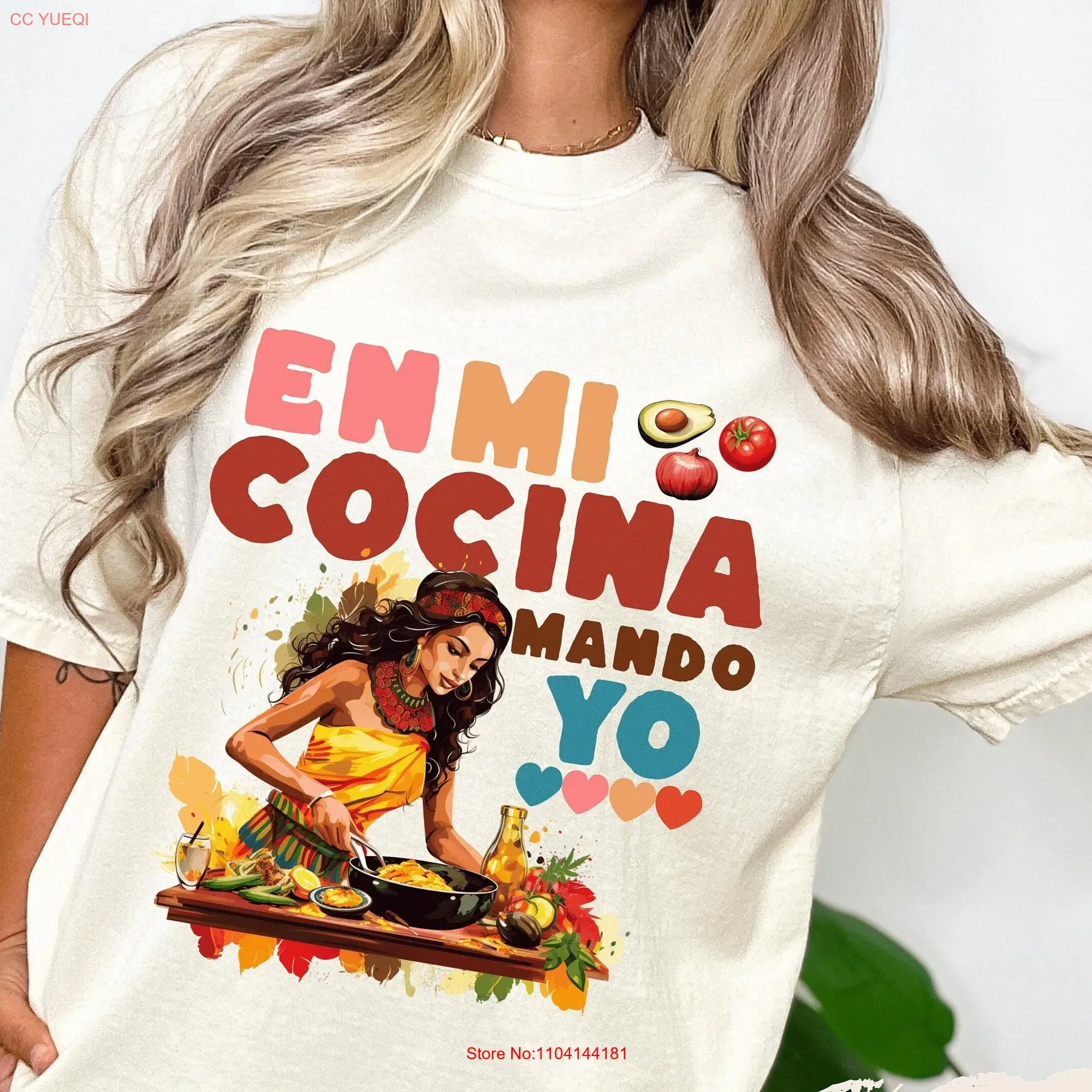 En Mi Cocina Mando Yo T Shirt Latina Mexicana Latinx Funny Hispanic Trendy Clothes Mexican Fashion long or short sleeves