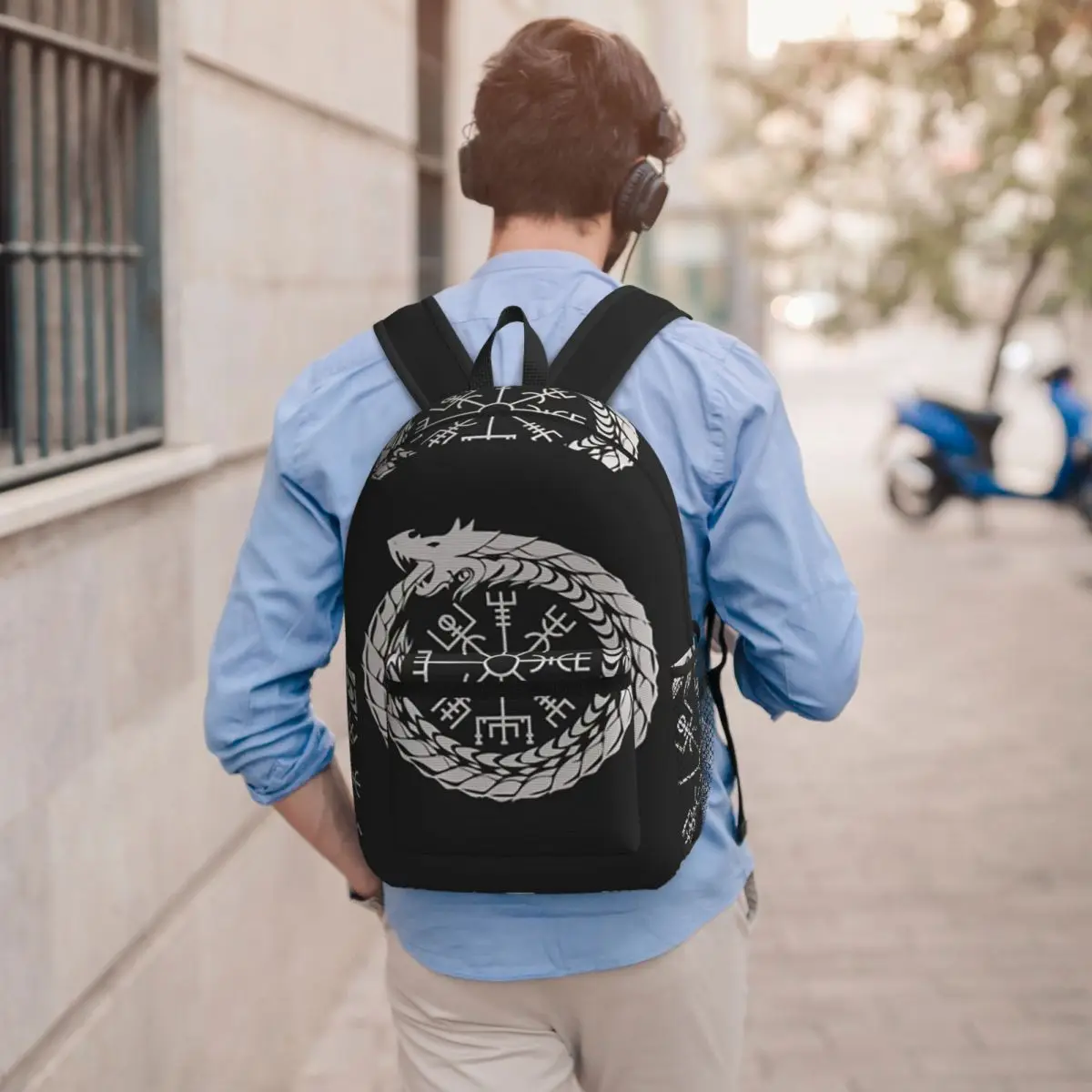 Viking Odin Valknut Runes Backpack Boys Girls BookBag Children School Bag Laptop Shoulder Bags for Men Women
