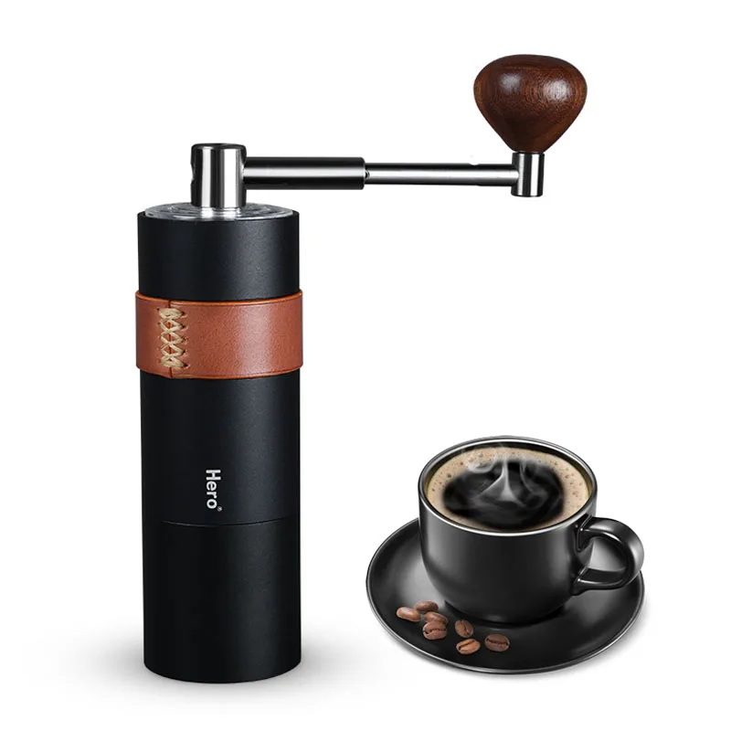 

High Quality Hand Coffee Grinder Stainless Steel Conical Burr Home Office Outdoor Espresso Drip Coffee Manual Coffee Bean Mill