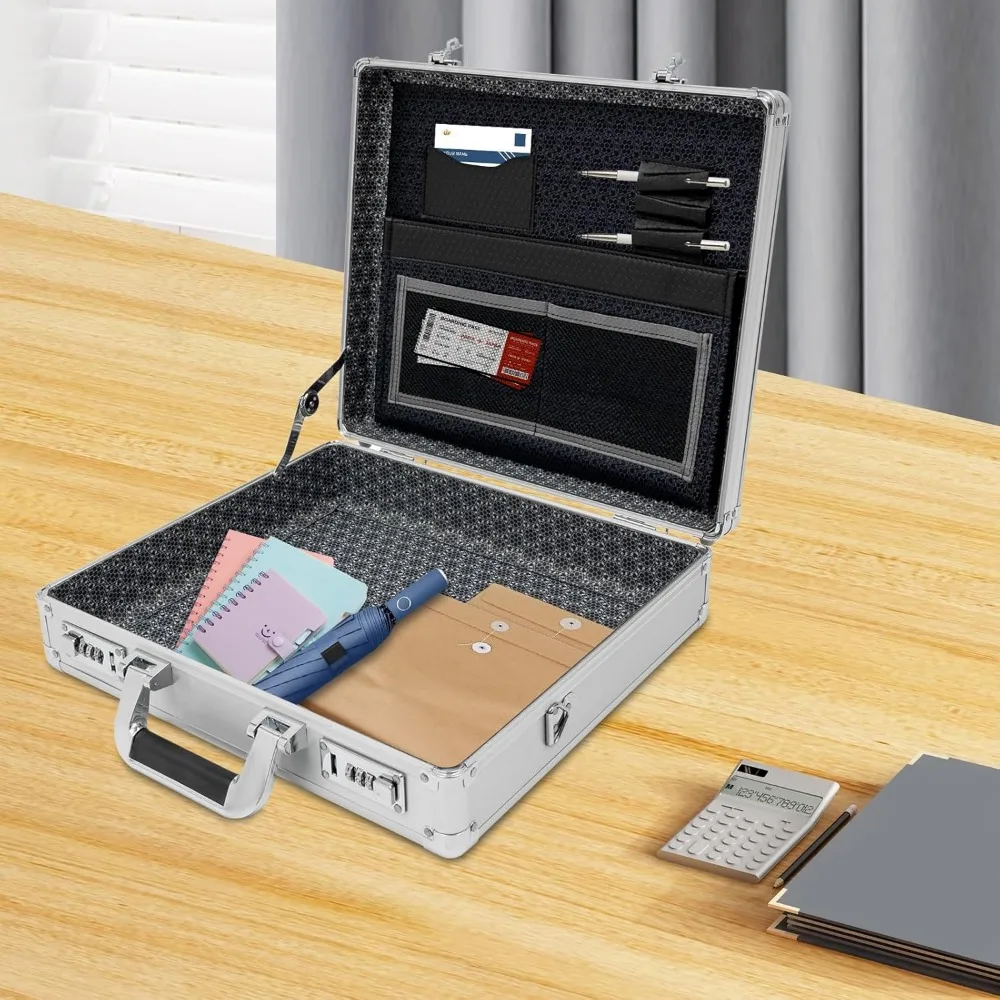 Valigetta di sicurezza rigida con chiusura da 15x4x13 pollici per bussiness Valigetta rigida da 22 libbre con serrature