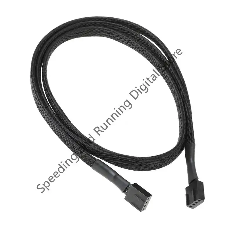 Fan 4-Pin Male to Male Extension Cable 24AWG Copper Cored Wiring for Water Cooling and Case Fan 20/60/100Cm