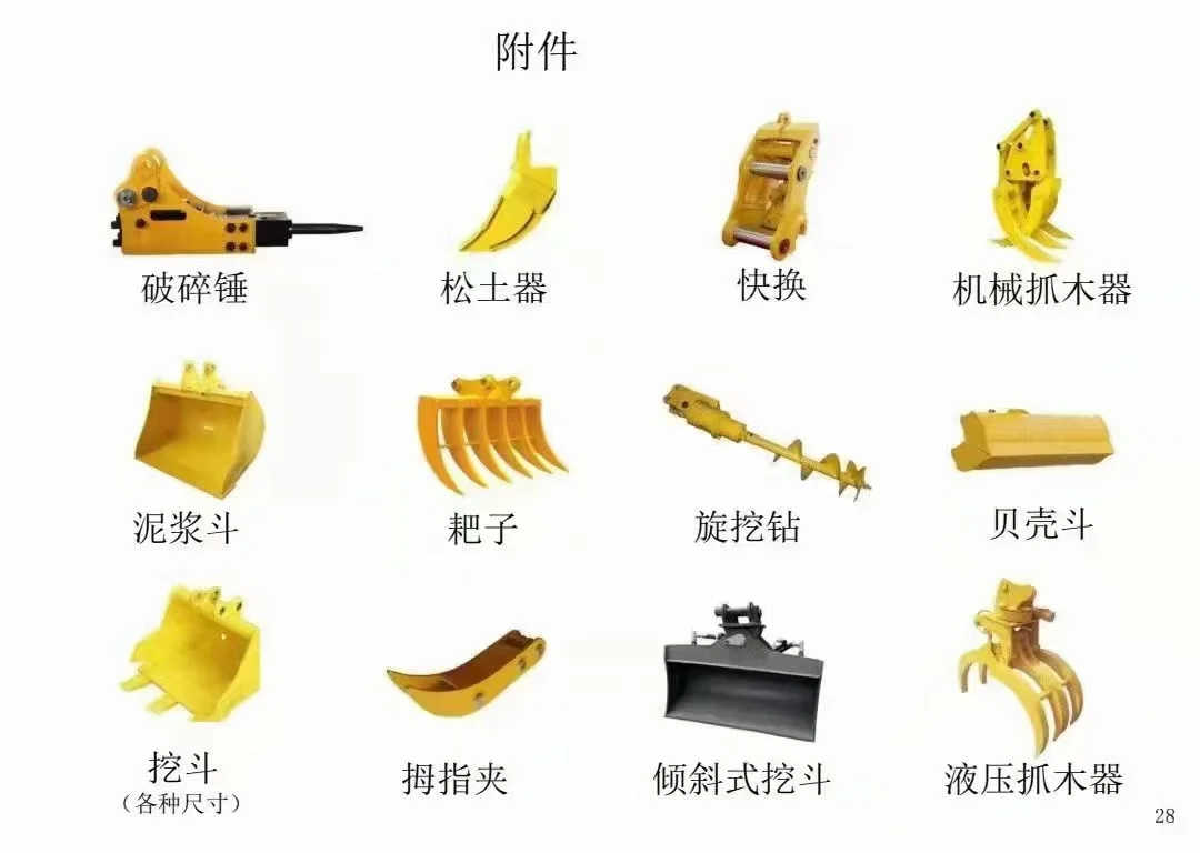 Piccoli escavatori cingolati per attrezzature da costruzione con componenti affidabili del cuscinetto del motore della pompa del motore