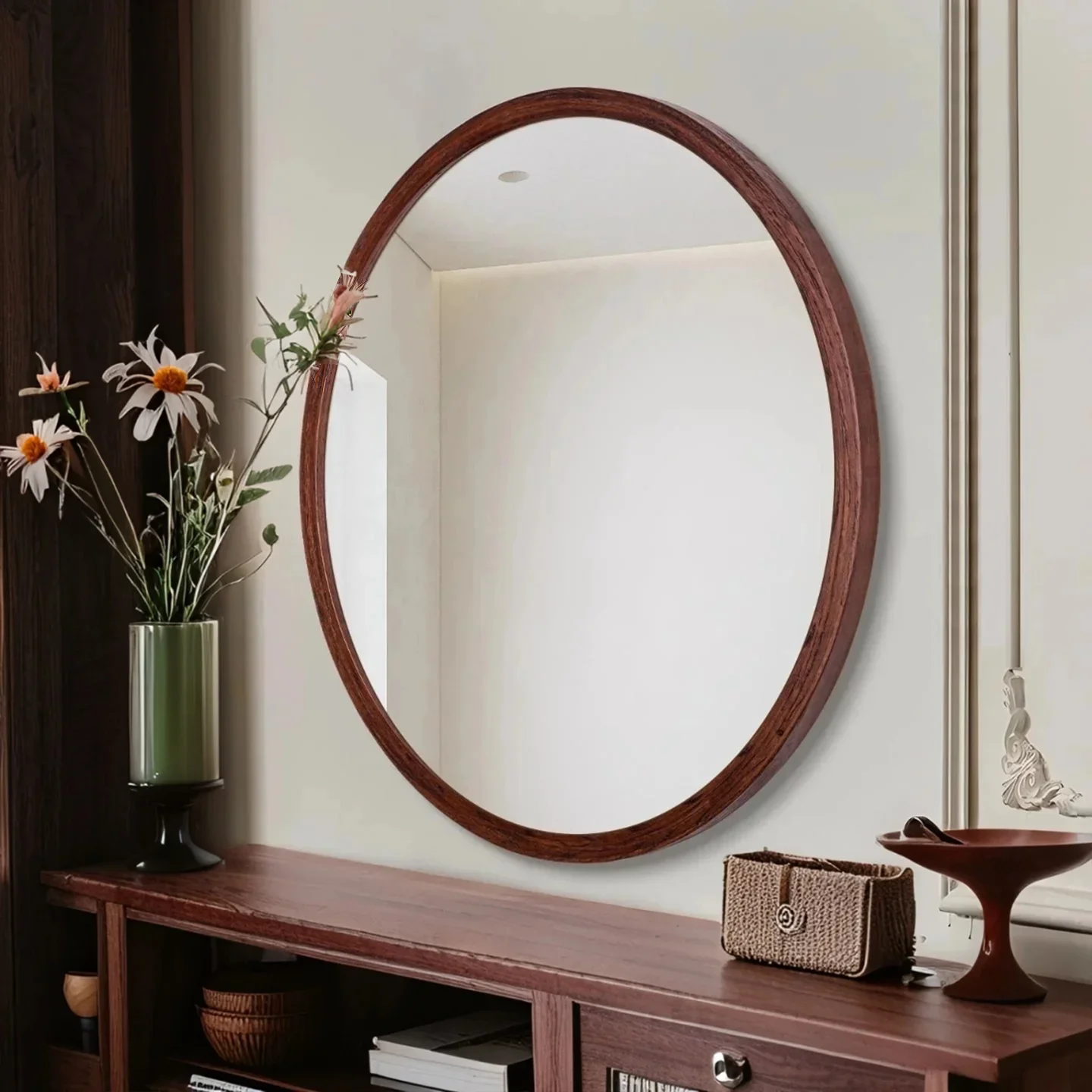DSA antique round bathroom bathroom mirror wall-mounted washtable mirror wall-mounted wall-mounted girls makeup mirror