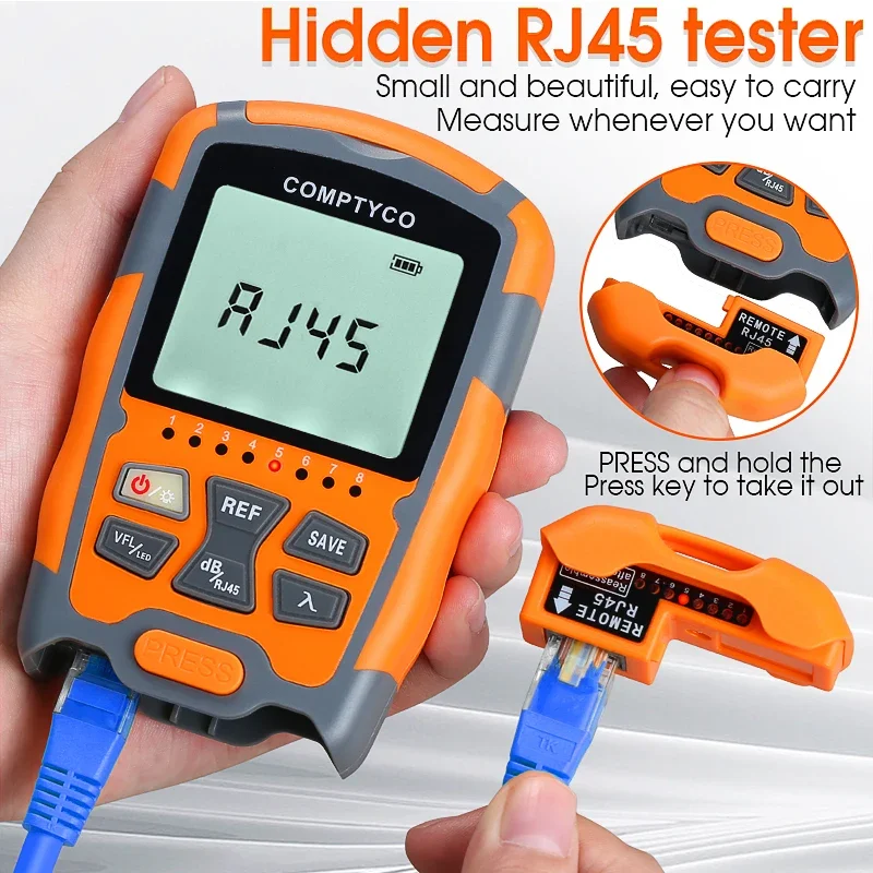 AUA-M70/50 4 in1 Mini Optical Power Meter Visual Fault Locator Network Cable Test optical fiber tester 10mw 30mw VFL