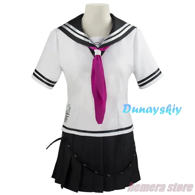 CosplayAnime Danganronpa Mioda Ibuki disfraz de Cosplay peluca colorida de cuerno de diablo para mujer accesorios de disfraz de Carnaval de Halloween