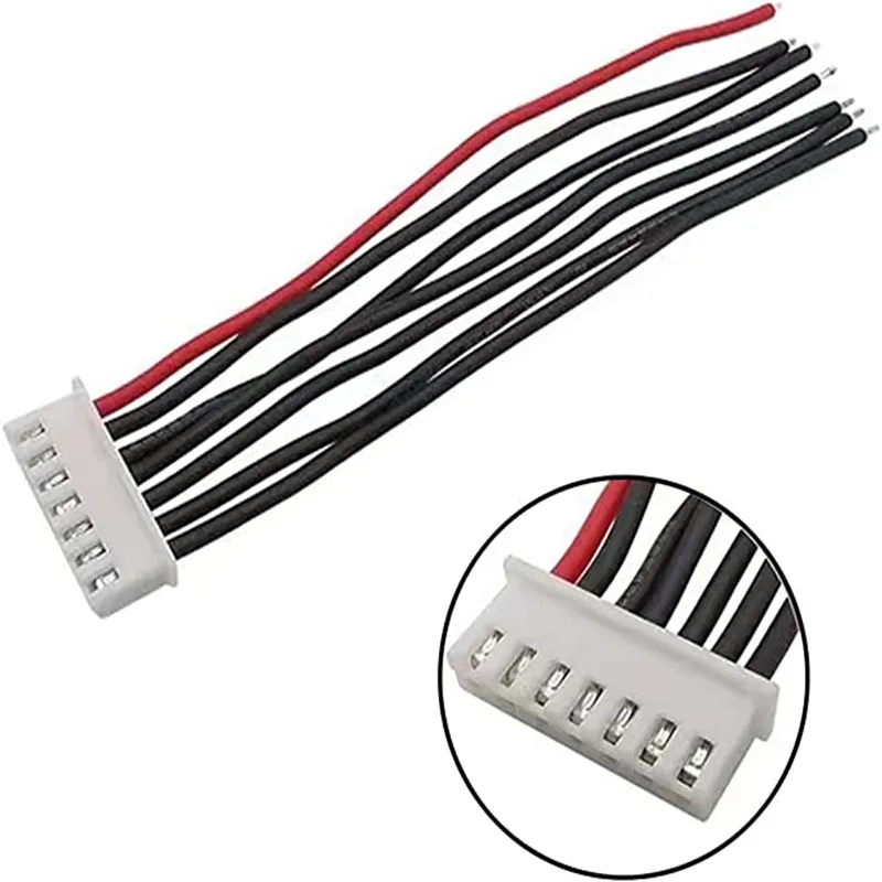 Silikon JST XH 2S 3S 4S 5S 6S 22 AWG bağlayıcı adaptör fiş denge değiştirici tel kablo Lipo pil RC Drone araba için 5 adet