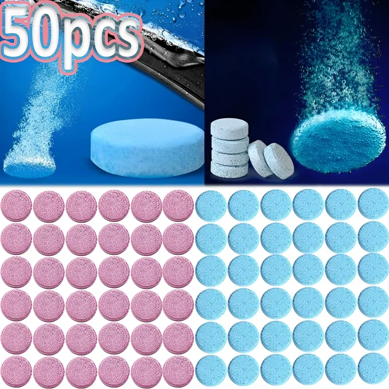 40pcs Solid Cleaner Car Windscreen Cleaner Effervescent Tablet Car Windshield Glass Concentrated Washer Tablets Auto Accessary