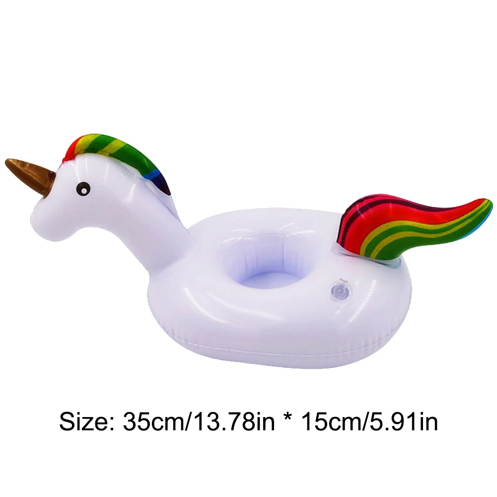 حامل أكواب عائم قابل للنفخ لحمام السباحة وحامل أكواب للشرب وطاولة تبريد ومستلزمات الحفلات هدية لأصدقاء العائلة