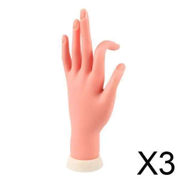 

3xNail Training Hand Manicure Practice Nail Art DIY Nail Display Left Hand