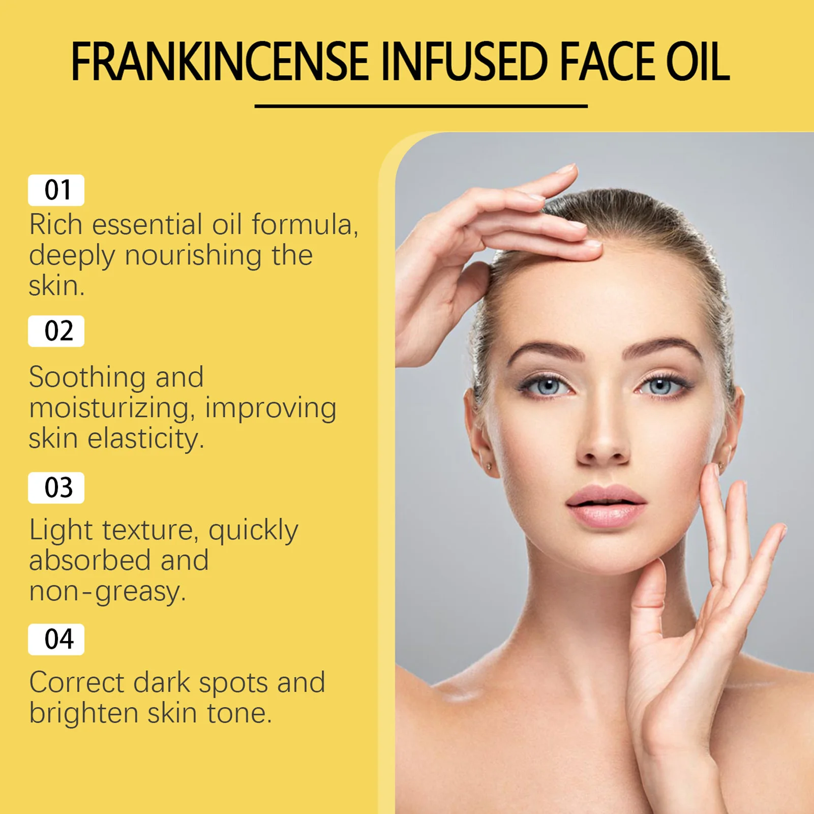 30ml Premium Frankincense Oil Anti-Aging Facial Moisturizer Cold Pressed Oils for Facial Lines Dark Spot Reducing