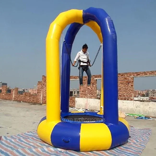

16' High Kids N Adults Inflatable Bungee Trampoline With Harness N Safety Belt for Sale From Sino Inflatables Factory