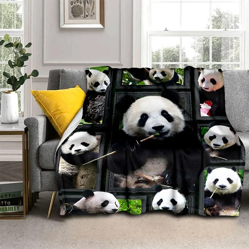 Wild Animals Panda Sloth Flamingo Flannel Throw Blanket Soft Comfortable Cute Warm Four Seasons Sofa Bed Decor Kids Youth Gifts