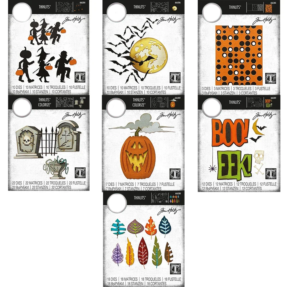 New Halloween Metal Cutting Dies 2024 Pumpkin Moon for Diy Scrapbooking Supplies Embossing Paper Card Decor Crafts