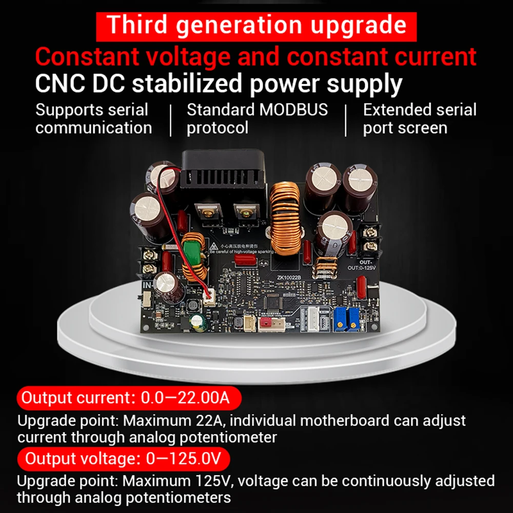 ZK-10022 CNC 1500W Adjustable DC12-140V Stabilized Voltage Constant Voltage Constant Current Step-down Module Power Supply