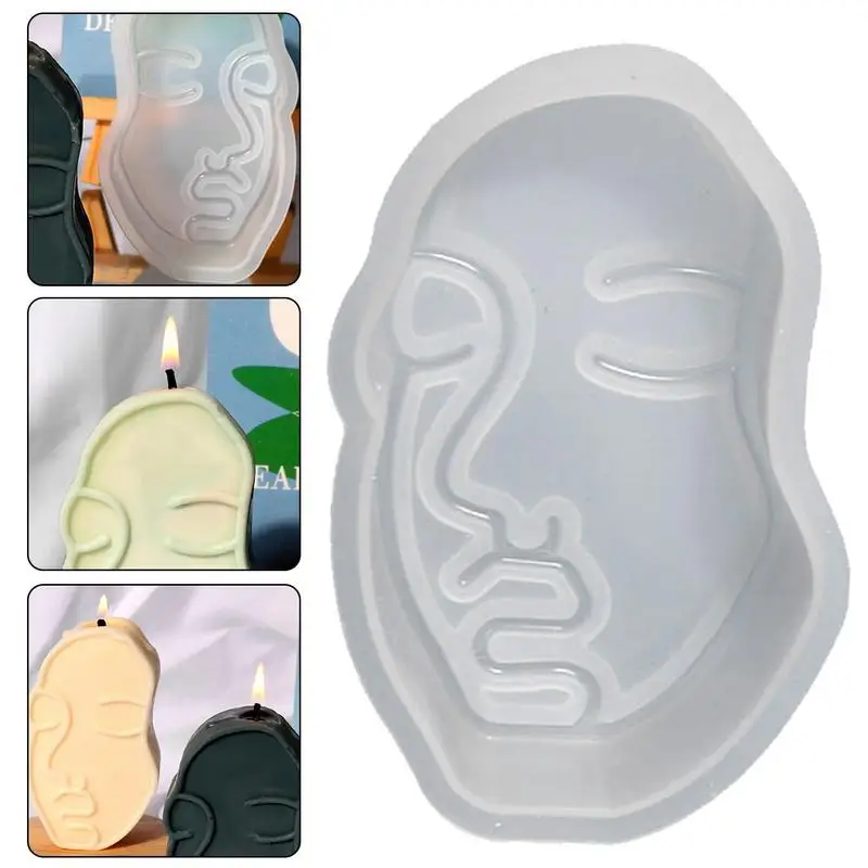 Silikon Kerze, Der Form 3D Gesicht Form Seife Mold Party Decor, Der Werkzeug Langlebig Harz Casting Ton Form für Seife kerzen Cak