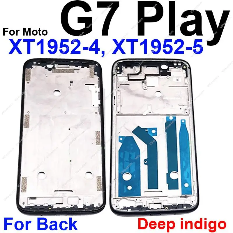 Middle Frame Housing For Motorola Moto G7 G7 Play G7 Power Middle Frame Bezel Plate Cover Replacement Parts