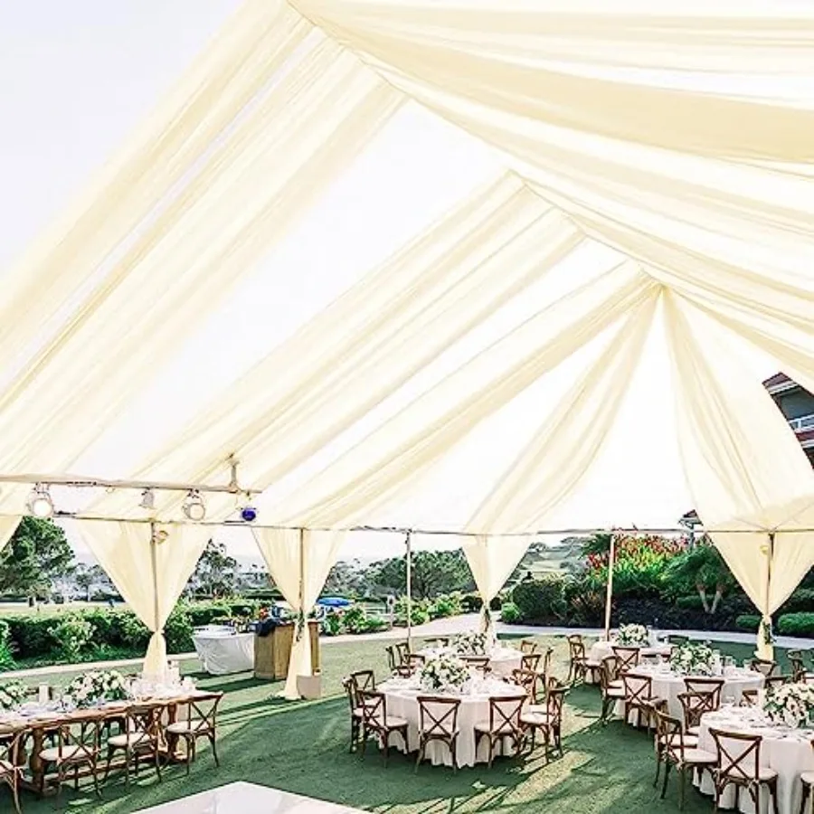 

10 Panels Ceiling Drapes for Wedding Ceiling Drapes 5ftx10ft Wedding Arch Draping Fabric Sheer Curtains Chiffon Drapery Draping