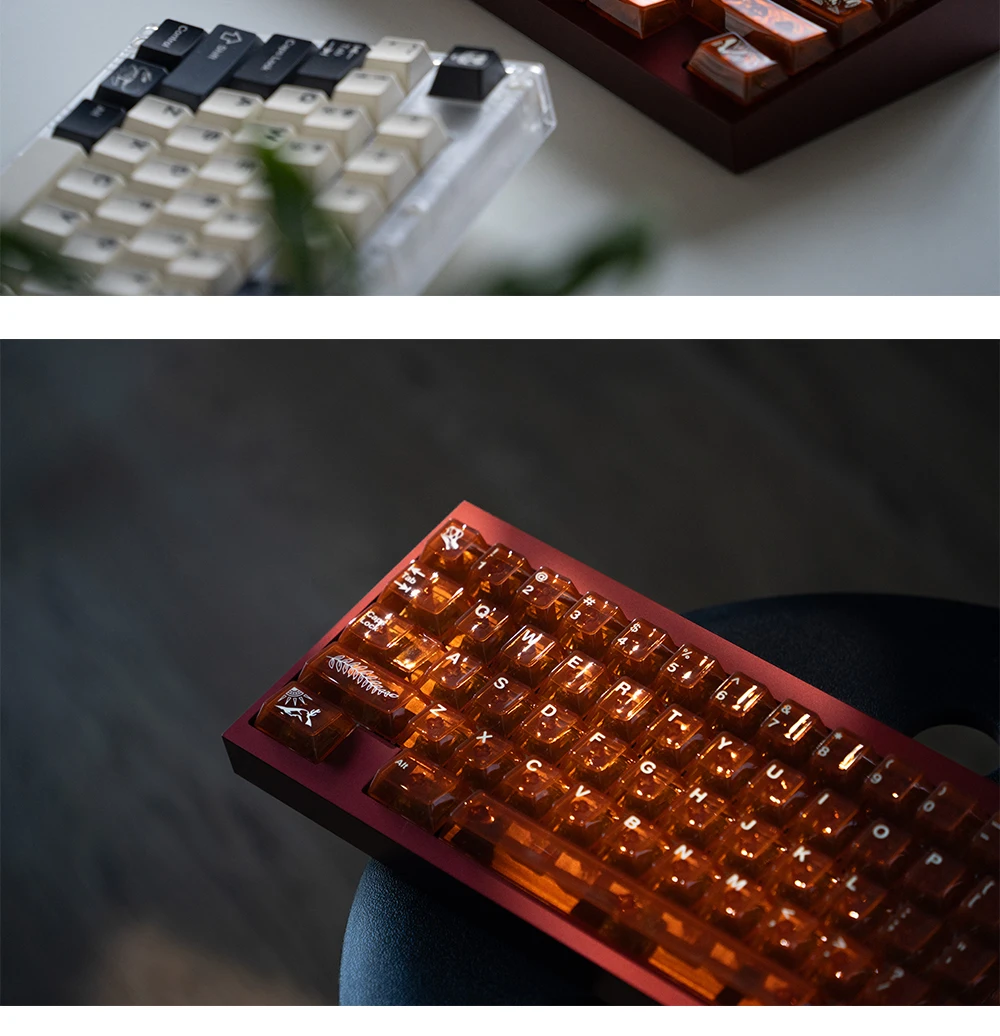 

Original keycap fossil amber fossil color mixing sublimation PBT custom mechanical keyboard