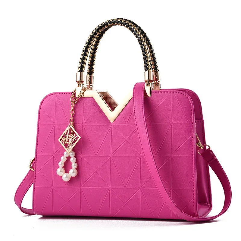 

Luxury Designer Womens Bags Black Shoulder Crossbody Bags for Women 2025 Shopper Sac Solid Color Quality PU Leather Handbag Lady