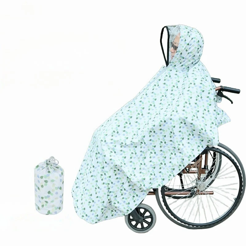 

Elderly Wheelchair Special Raincoat Accessories Disabled Elderly People Windproof Waterproof TPU Film Cloth Raincoat Rain Cover