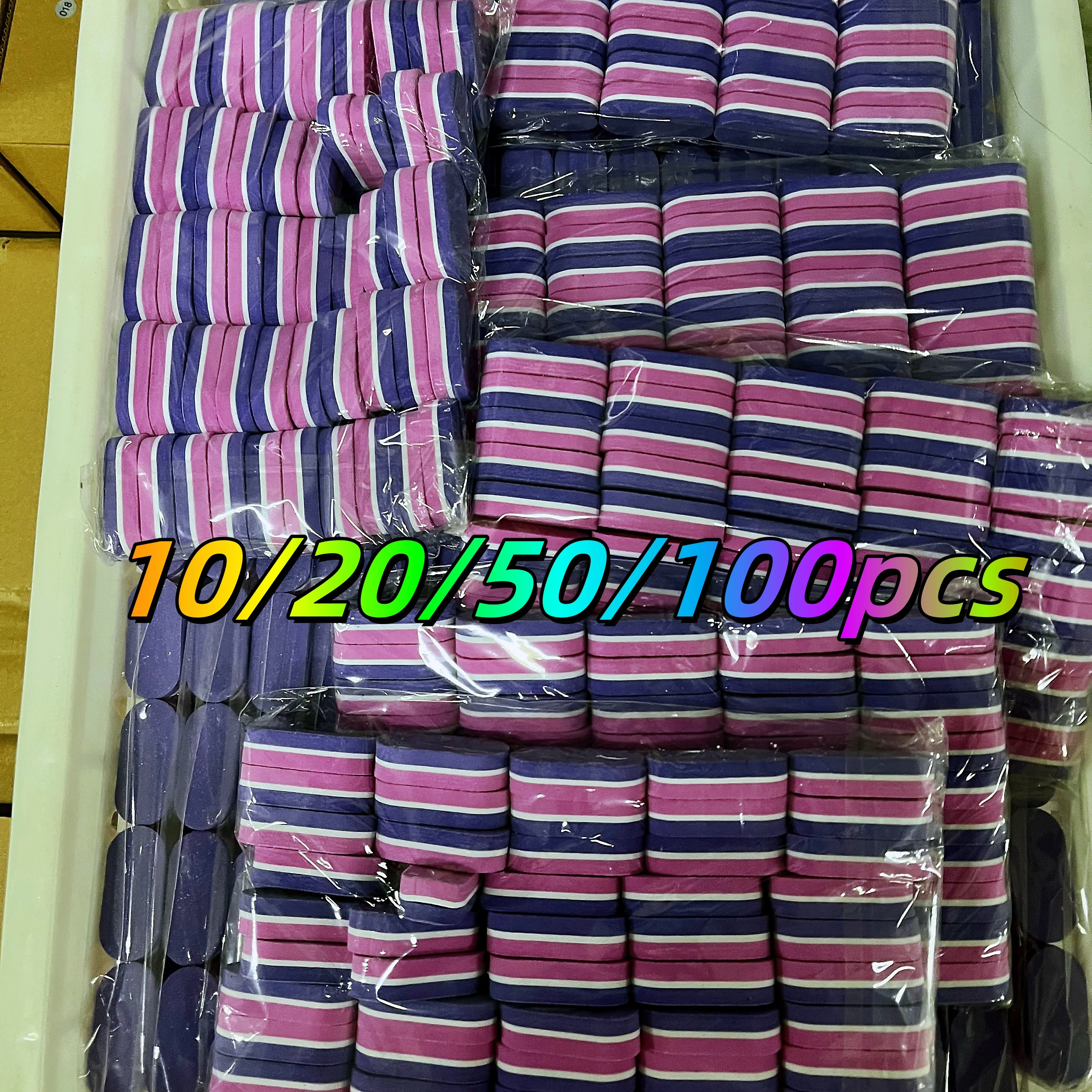 

10/20/50/100 шт. мини-губчатые пилочки для ногтей, двухсторонний буфер для удаления кутикулы, маникюр, педикюр, кривая шлифовка, доступ для полировки ногтей