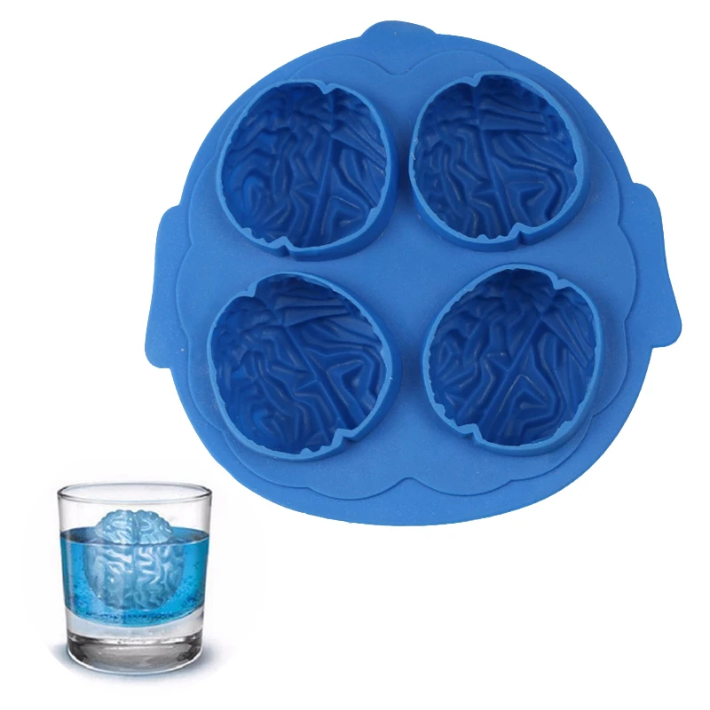 All Saints' Day Schokoladenform Halloween Gehirn Design Eiswürfelform Silikon Kuchenform Halloween Werkzeuge Küche Backgeschirr