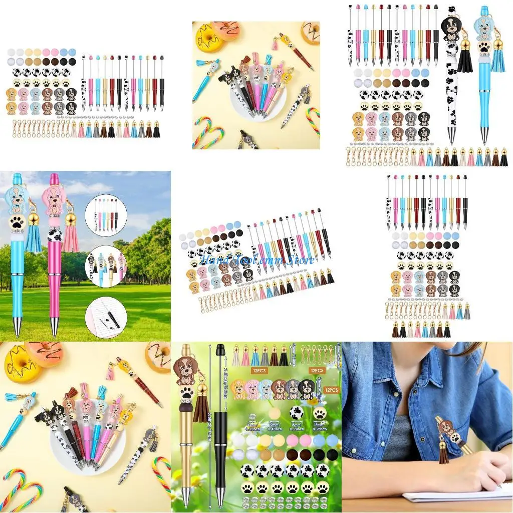 

H37F 12x DIY Pens Making Beadable Pens Animal Ballpoint Pen Writing Pen