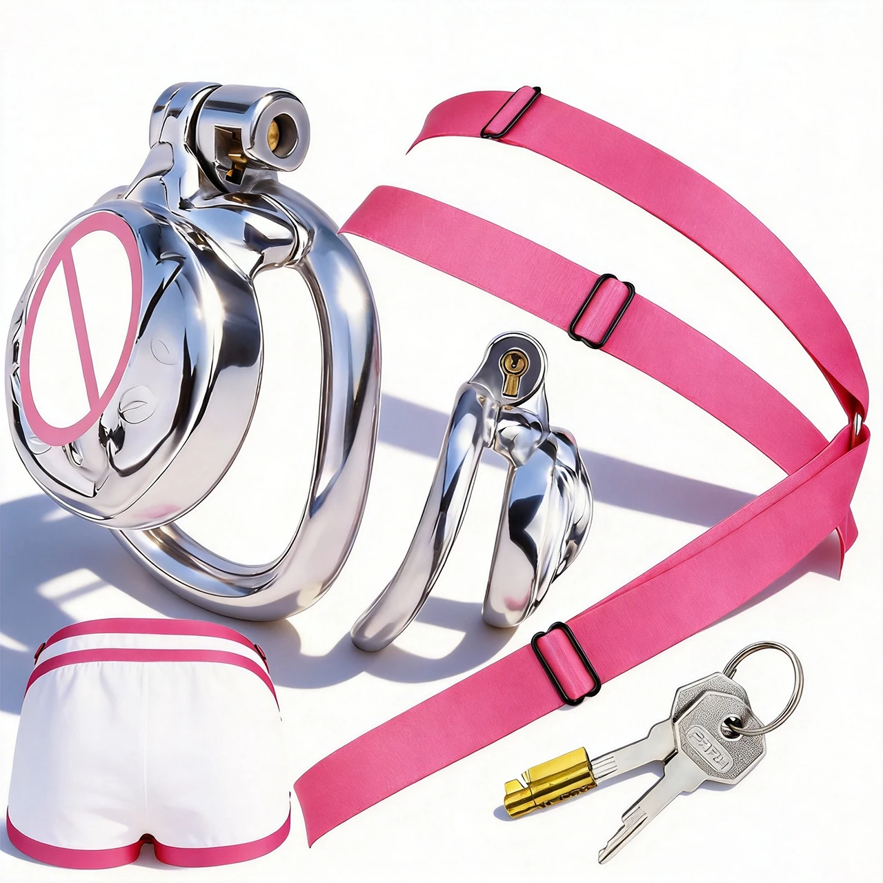 FRRK Stainless Steel Real Pussy Male Chastity Cage With 2026 Silicone Strap Belt Device Sissy Clitora Lock Cock Penis Ring