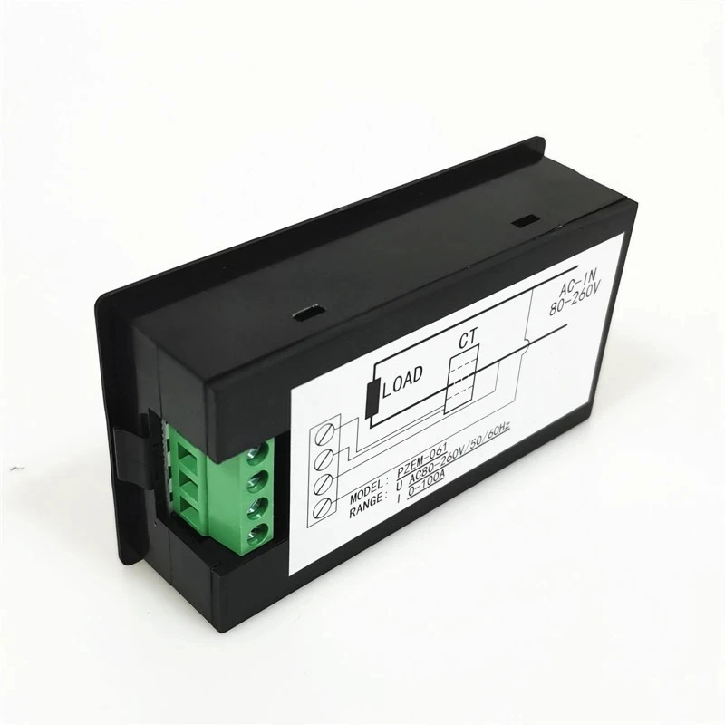 AC 80-260V 100A PZEM-061 wyświetlacz LCD cyfrowy prąd napięcie mocy amperomierz energii woltomierz z przekładnikiem prądowym CT — zdjęcie 6