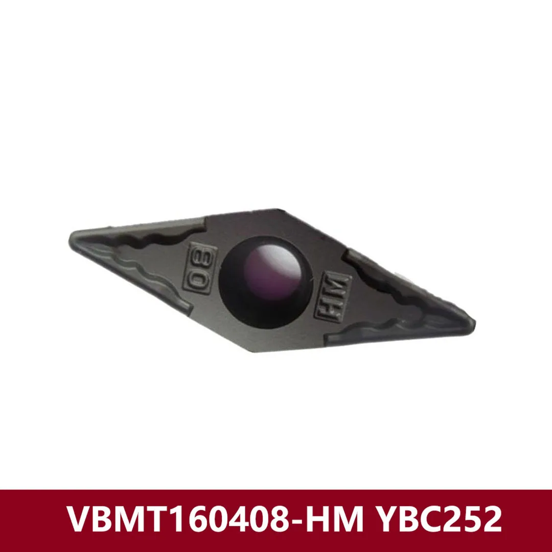 الأصلي VBMT160404 VBMT160408 VBMT160412 HM YBC251 YBD102 كربيد إدراج شفرات لوحة أدوات الكمبيوتر المعادن تحول القاطع VBMT 1604