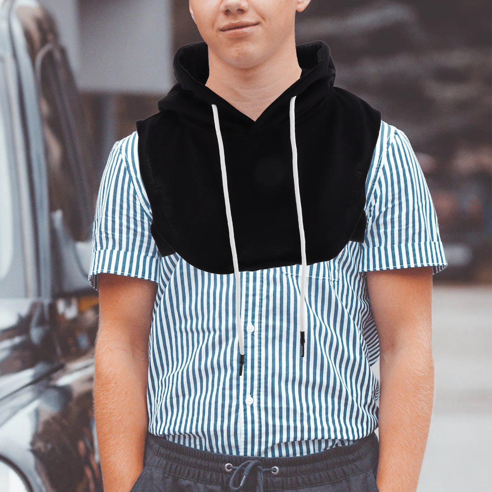 

Detachable Hooded Fake Black For Women Men Warm Outfit Accessory Daily Outdoor Travel Seasonal Changes Hoodie Replacement Mens