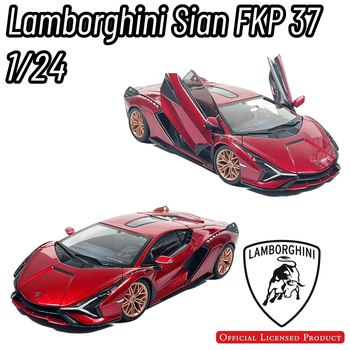 

1:24 Scale Replica Lamborghini Sian FKP 37 Car Model Miniature Home Office Interior Decor Ornament Kid Boy Xmas Gift Toy