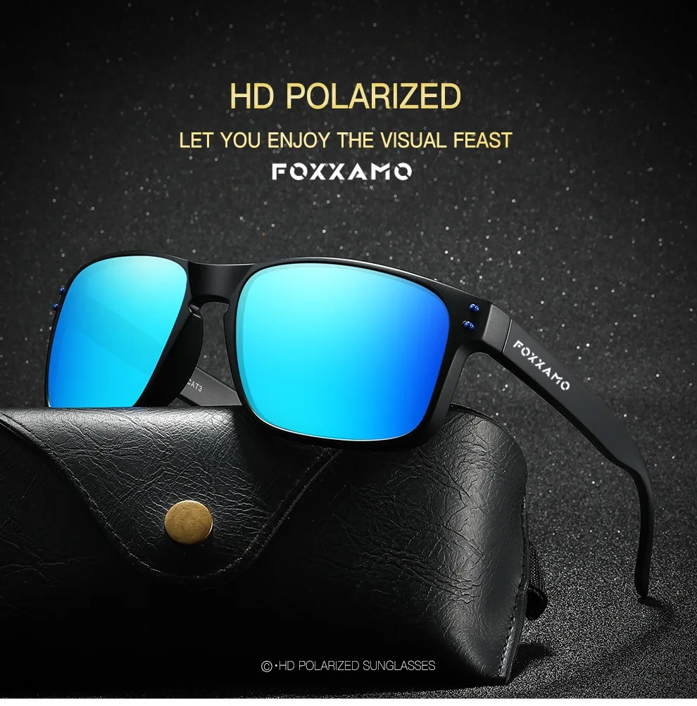 

FOXXAMO new men's TR polarized sports sunglasses riding glasses XY421 driving sunglasses square bicycle camping hiking fishing