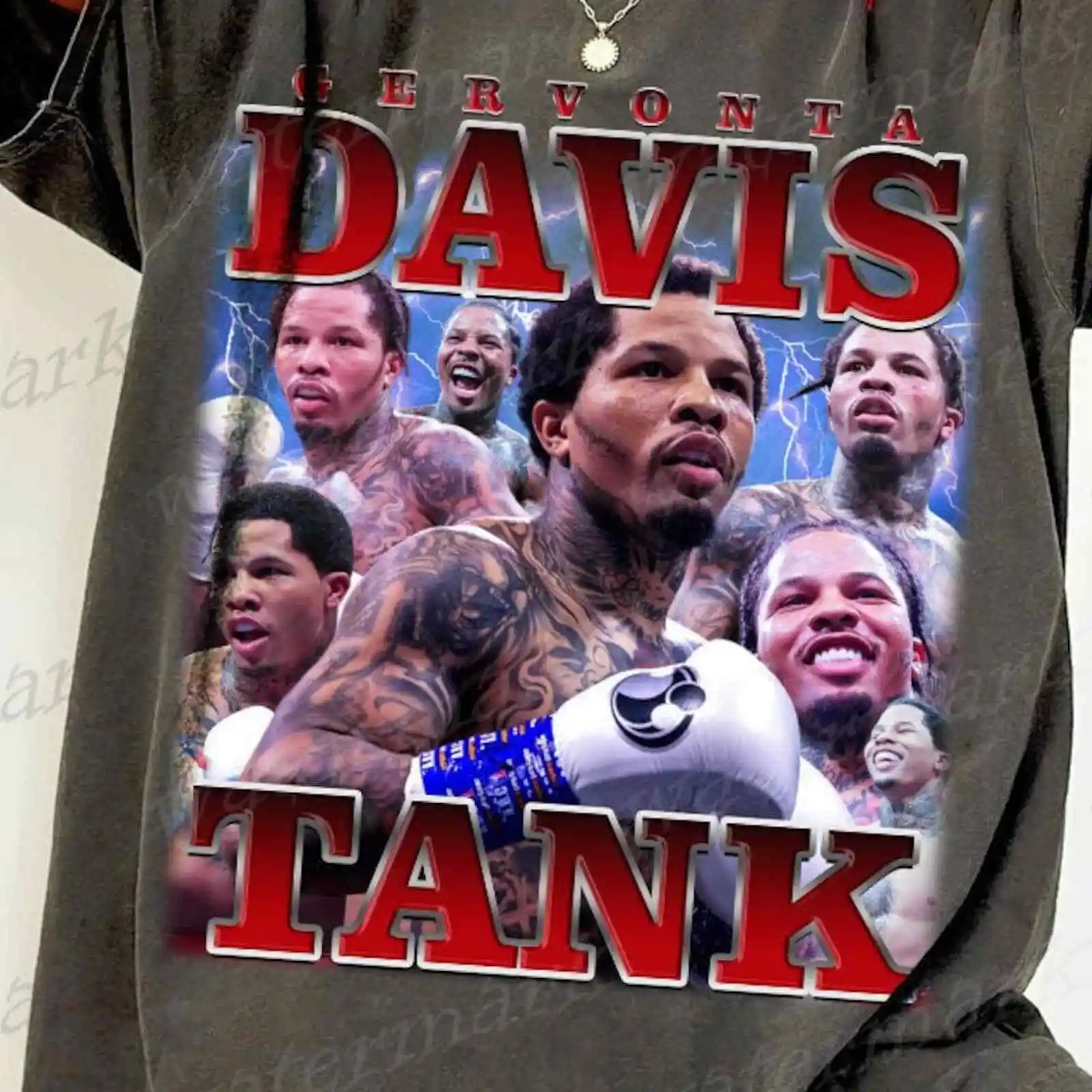 Koszulka Gervonta Davis w stylu vintage, koszulka bez rękawów, bokserka, G