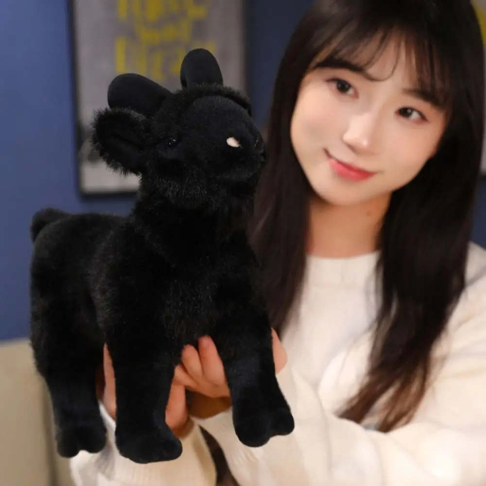 PP 綿ベビーヤギぬいぐるみぬいぐるみふわふわぬいぐるみ角羊ぬいぐるみソフト 18/30 センチメートルベビーヤギキーホルダー子供