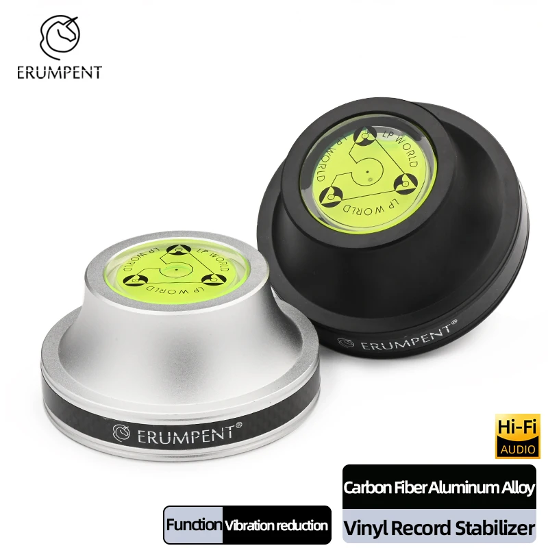 ERUMPENT LP Vinyl Old Record Disc Stabilizer Turntable Professional HiFi Turntable Level Meter Gramophone Clamp Stabilizer