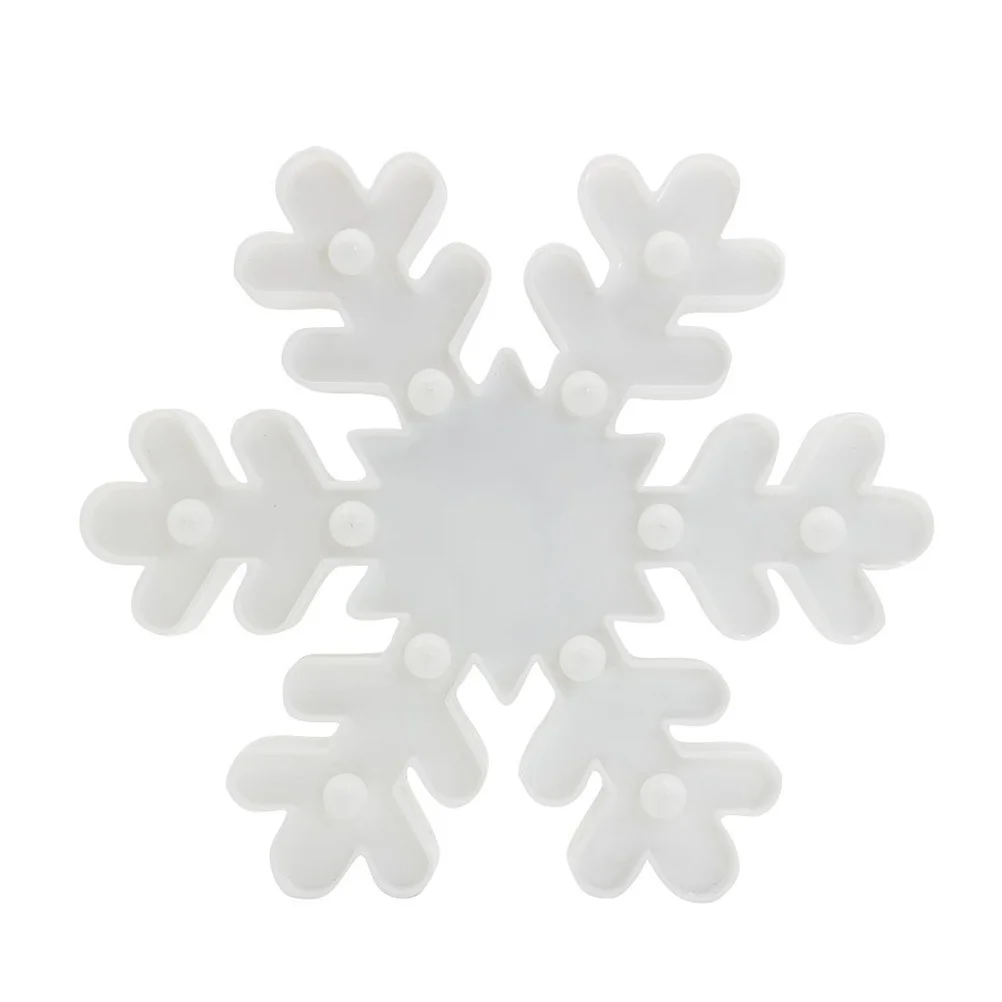 

2Pcs Snowflake Night Light LED Lamp Creative 3D Desk Lamp Compact Portable for Home Party Wedding Christmas Decoration