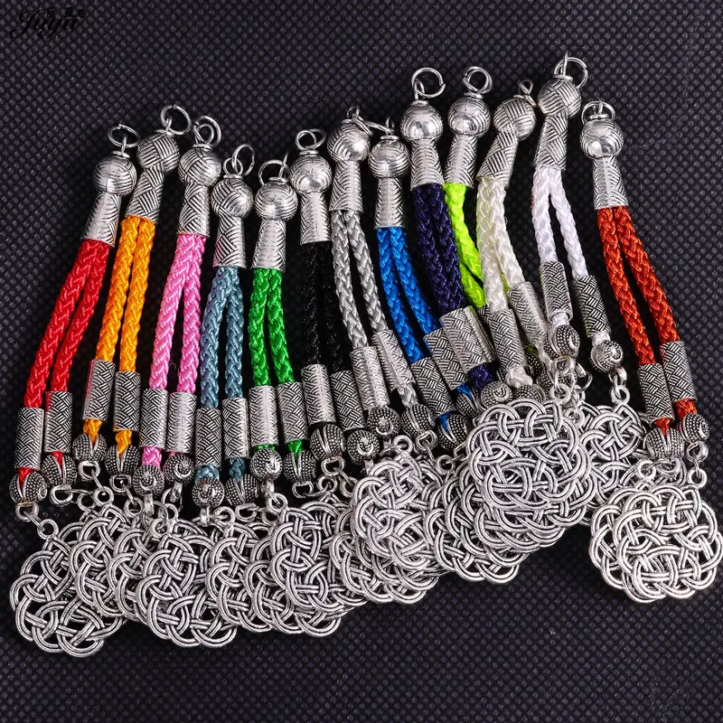 

20PCS Wholesale Braided Rope Tassel Pendant Charms For Jewelry Making DIY Ethnic Necklaces Prayer Bead Supplies Accessories