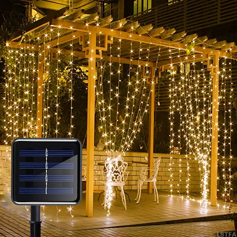 Christmas Lights Solar Garlands Led String Curtain Light Christmas Decoration New Year Indoor Outdoor Garden Street Living Room